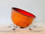 Lacquered Bowl. Red. Orange. Japanese. Decorative. Home. Office.