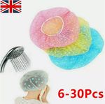 12X Shower Caps, Extra Large Reusable Elastic 100% Waterproof Bathing Hair Caps