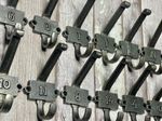 COAT HOOKS- NUMBERS AND LETTERS - CAST IRON -0-20 /A-Z-VINTAGE ANTIQUE IRON