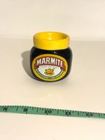 Marmite Advertising Collectable Ceramic Jar-Shaped  egg cup Black & Yellow