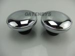 PAIR Chrome LEFT & RIGHT Side Petrol Fuel Tank Cap Lid Harley Davidson Softail