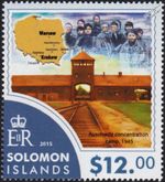 WWII 1945 Liberation of AUSCHWITZ Concentration Camp Poland Map Stamp #2 (2015)
