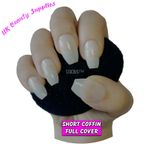 600 Short Coffin False Nails Natural Full Cover Press On Nail Tips