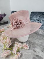 BHS wedding Pink Hat floral detail Mother Of Bride Formal Races Special Occasion