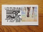 Sydney Summer Olympics 2000 London First Day  of Issue Postmark. Free UK Postage