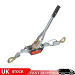 2 Ton Dual Gear Power Puller Heavy Duty 2 Hook Cable Puller Hand Winch Turfer