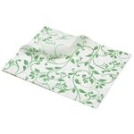 1000x Greaseproof Paper Sheets Green Floral Print 25x20cm, Food Wrap chip basket