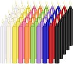 LIVEN 100 pcs Spells Chime Candles Unscented Assorted Colors Mini Taper Candles