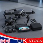 Drone WIFI FPV 4K HD Dual Camera 3 Batteries Foldable Selfie RC Quadcopter New