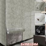24M Marble Wallpaper Removable Self-adhesive 2.3mm Thick Livingroom Wall Mural