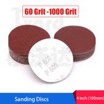 100mm Sanding Discs Pads Sandpaper 4 inch Orbital Hook and Loop Grit 60-1000