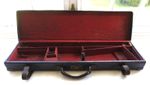 LEATHER GUN CASE 30" BRASS MOUNTED shotgun