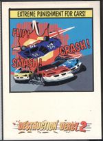 1996 Promo Postcard for 'DESTRUCTION DERBY 2' Video Game. Free UK p&p