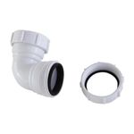 40mm PVC Drain Pipe Adapter Elbow for Bathtubs Kitchen Sink and Shower Use