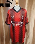 Puma AC Milan Home Football Shirt Men's Size L 2023/24 Authentic Red Jersey