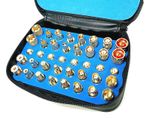 Universal RF Coax Adapter Kit Gold Plated 40pcs N UHF Mini-UHF BNC TNC SMA RCA F