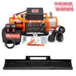 WINCHMAX 13500LB RATING 12V SYNTHETIC ROPE WIRELESS WINCH & PLATE - [ SKU 1020 ]