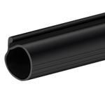 18 Feet Garage Door Seal Bottom Weather Seal, P-Bulb Rubber Stripping, Black