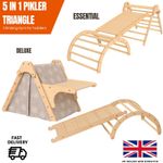 Pikler 5-in-1 Climbing Toy | Indoor Gym, Desk & Tent | Montessori Playground