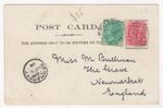 1904 October 4th. Picture Postcard. Newcastle to Newmarket, England.