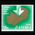 🇿🇲 ZAMBIA 1968 : 15n. Map; Trade Fair - Ndola [MNH] [SG141]