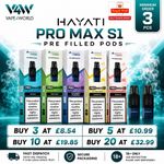 Hayati Pro Max S1 1000 Refill Pods 20mg 2ML Prefilled Replacement Pods Only