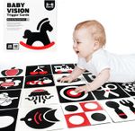 Newborn Essential 3-6 Months Baby Sensory Card Black White Red Card Visual Skill