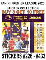 PANINI PREMIER LEAGUE 2025 STICKERS COLLECTION #226 - #433 EVERTON - MAN CITY