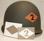 US Helmet Stencil 2d Rangers WW2 Template USA Normandy WWII WK.2 M1 Battalion 