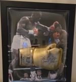 Mike Tyson vs Buster Douglas Framed Signed Gold Boxing Glove Display Memorabilia