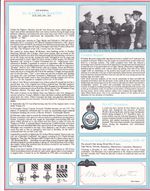 WW11 Bomber  Pilot Profile Signed in Pencil by Harold Martin Dambuster 617 Sqn