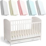 Cot Fitted Sheets Deluxe Baby 100% Cotton 120x60cm - Pack Of 4