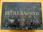 Old Metal Deed Box Vintage Antique With Sign Written Name Rev.H.E. Barnold