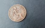 A British 1902 one penny coin 