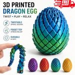 3D Printed Dragon Egg Fidget Toy Sensory Stress Relief Spiral Desk Decor Gift