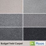 Cheap Carpet £5.49/m² Free Delivery Twist Grey Hardwearing Lounge stairs bedroom