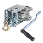 2500 lbs Hand Winch Boat Winch + Wire Rope Approx. 5 mm Diameter and 10 m Long