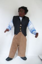 Dolls House Miniature Polymer Clay, Detta's Darling Dolls Black Man 1-12TH