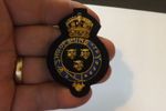 MILITARY CLOTH/BULLION BADGE BRITISH ARMY SHROPSHIRE YEOMANRY 6.5CM X 4CM (6096)