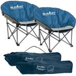 Folding Eclipse Camping Chair | Carry Bag | 2 Set | Blue