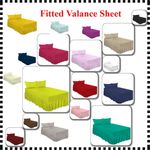 Fitted Valance Sheet Plain Dyed Polycotton Bed Sheet Single,Double,King,Suprking