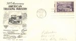 USA 1953 50 Years Truck Industry in the USA 3 C. VARIETY Colour-Error FDC's