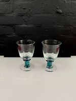 Denby Greenwich Wine / Water Goblets Glasses 5.75" High Last Set of 2 Available
