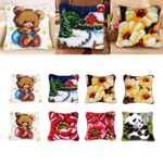 Latch Hook Kit, Cushion, Sofa Cushion, Christmas Latch Hook Kit