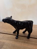 Calf Figurine Ceramic Black Baby Cow Making Mooing Notion Statue Cute