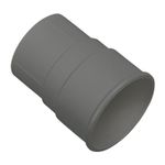 FLOPLAST 68mm Round Gutter Pipe Socket - Grey - PACK OF 2 - FREE 1 Day Delivery