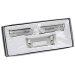 Silver plated Birth Certificate Holder and Stand Christening New Baby Gift Boxed