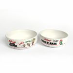 Vintage Kellogg's Corn Flakes & Rice Krispies Ceramic Cereal Bowls 1987