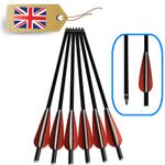 12X Crossbow Bolts Arrows 16" Fiberglass Shafts Flat Nock Outdoor Hunting Target