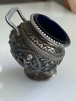 Antique Indian silver sugar bowl 